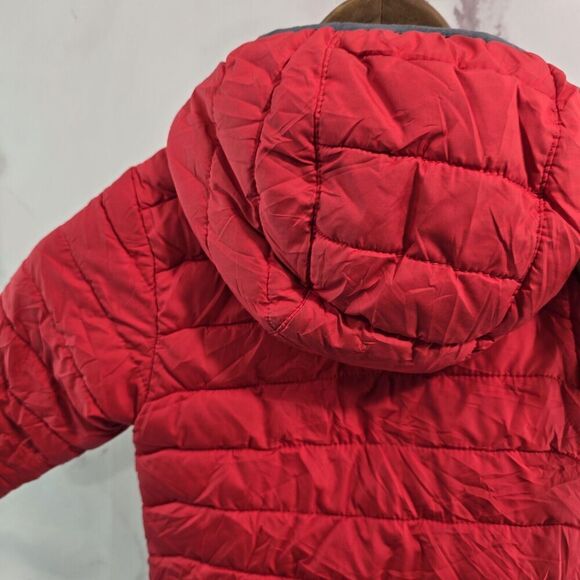 Columbia Jacket Boys 2T Red Coat Youth Powder Light Puffer Hooded Synthetic - Picture 6 of 14